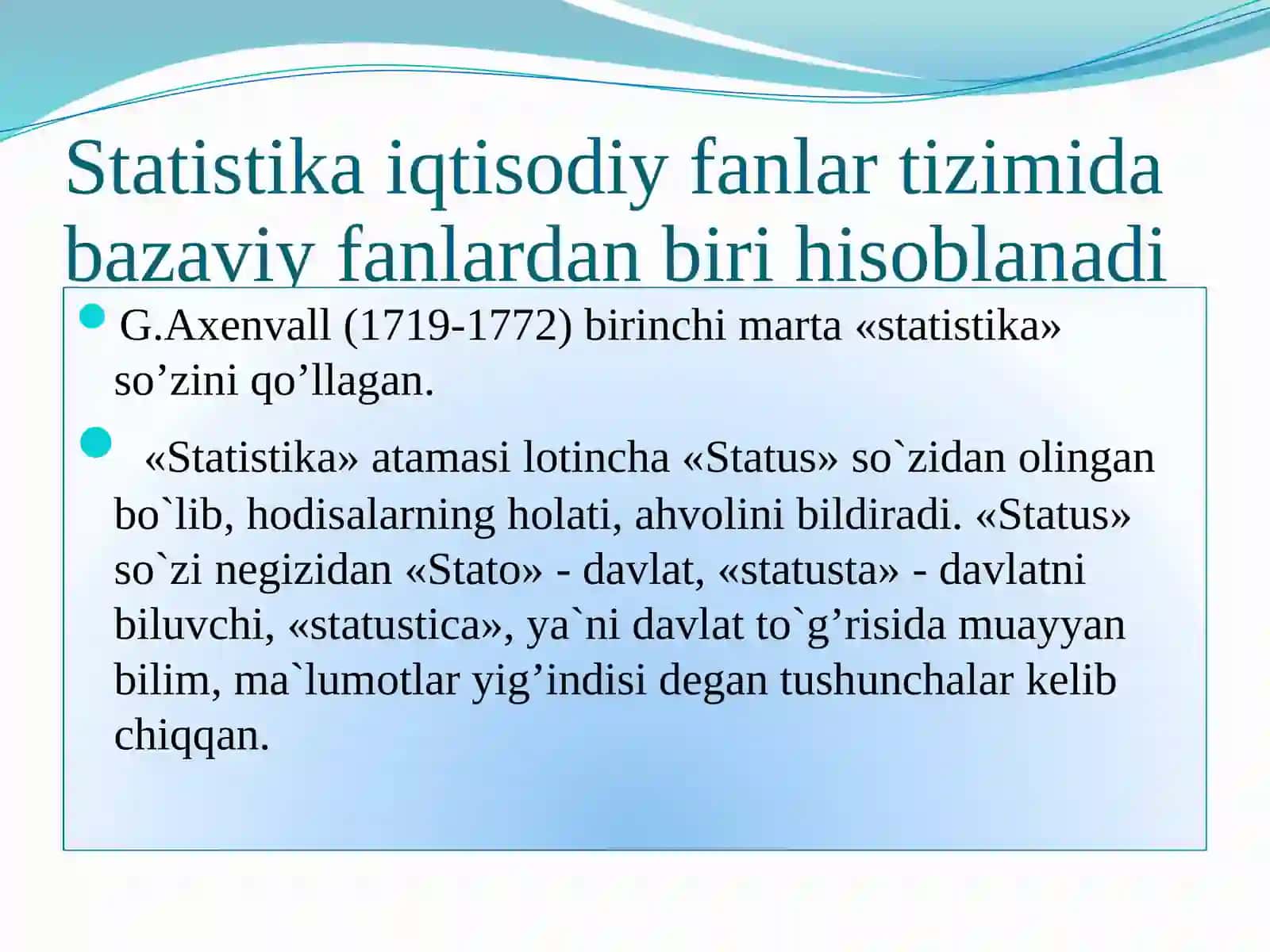 Statistika faniga kirish 3