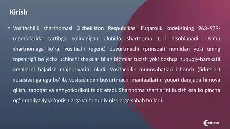 Vositachilik shartnomasi 3