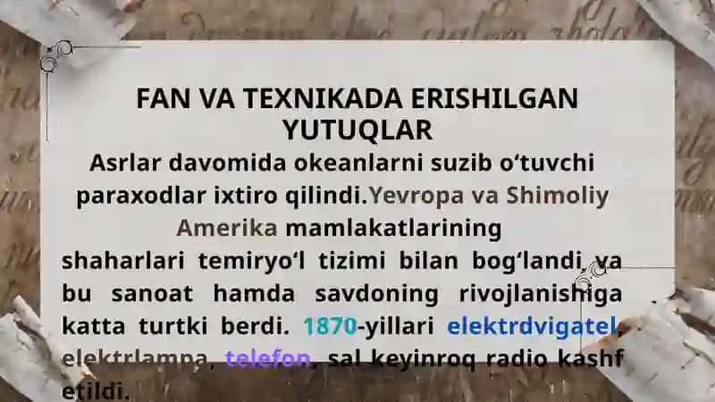 FAN VA TEXNIKADA ERISHILGAN YUTUQLAR 3