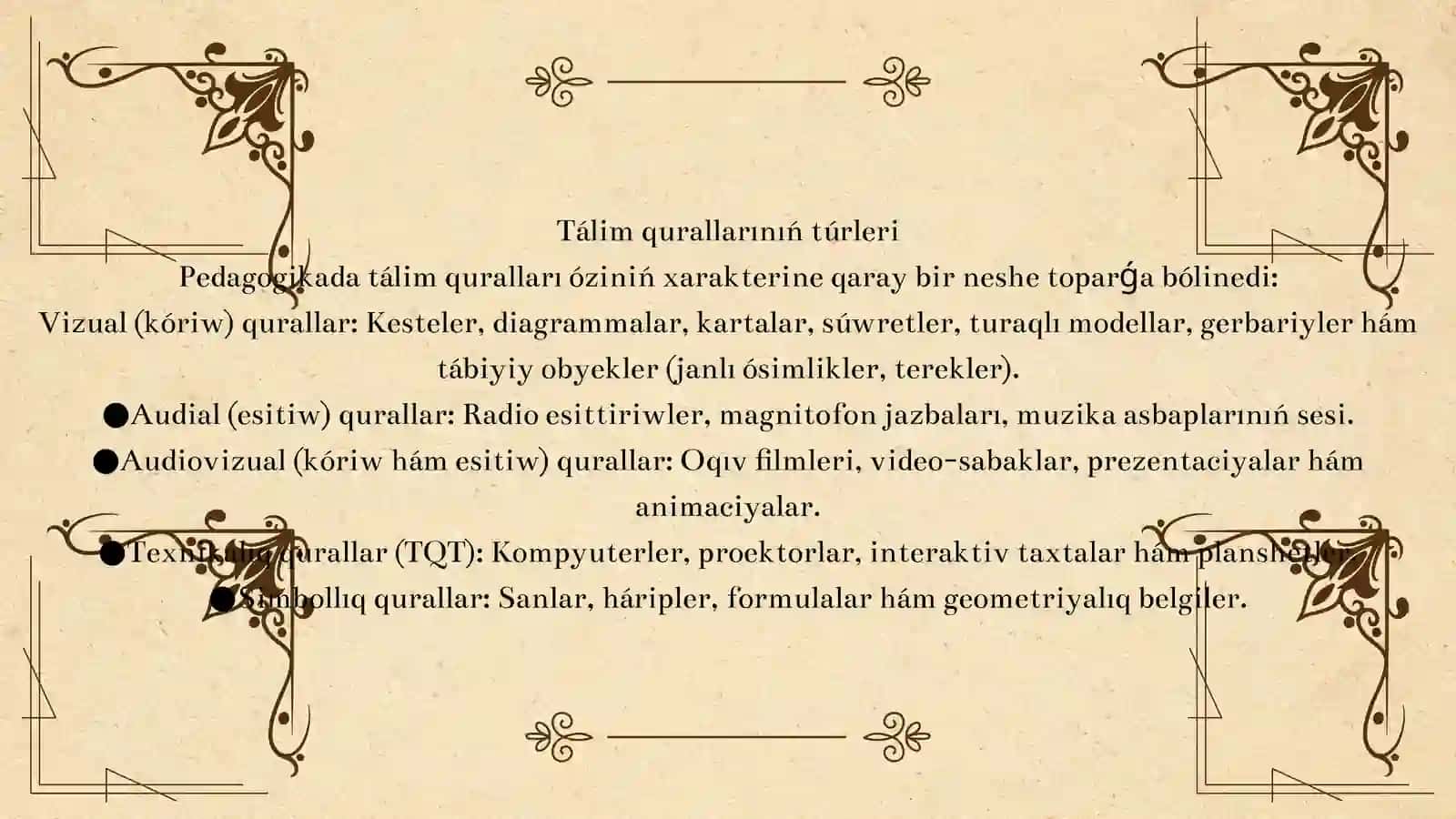 TÀLIM QURALLARI 3