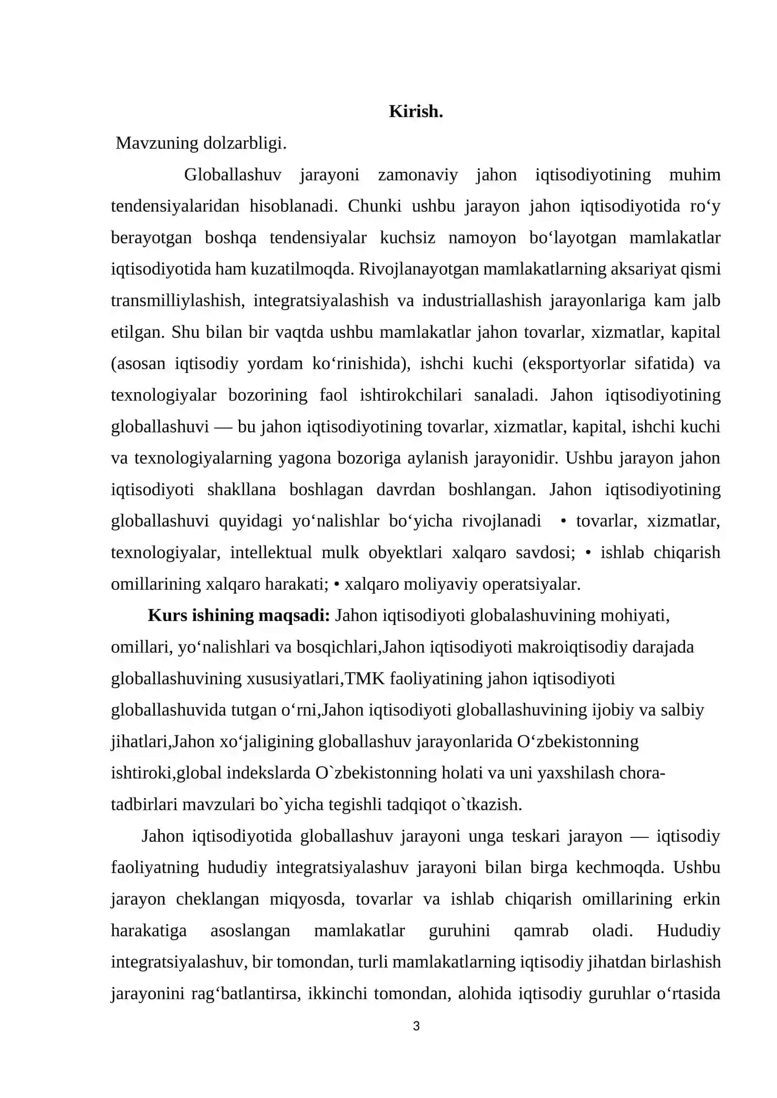 Zamonaviy jahon iqtisodiyotining globallashuv jarayoni 3