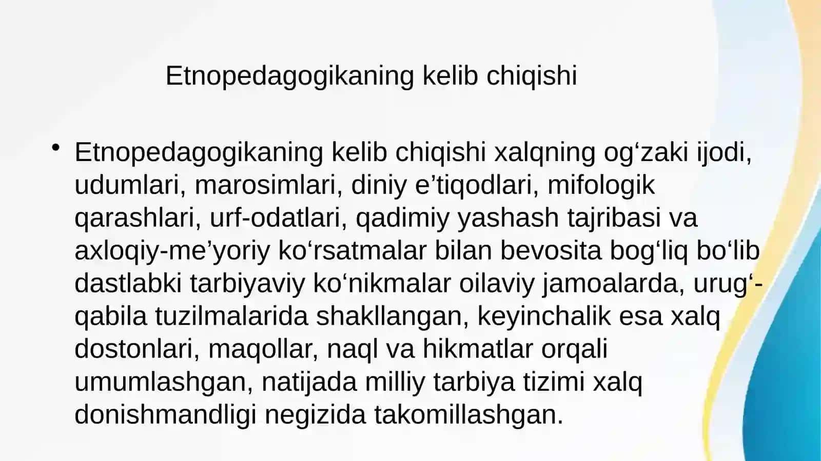 Etnopedagogika va milliy ma’naviyat 3