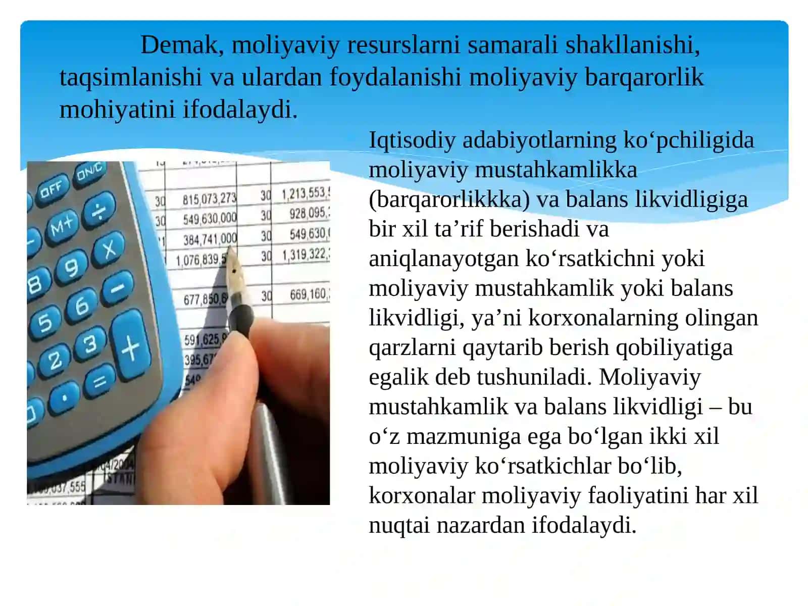 Moliyaviy barqarorlik tahlili 3