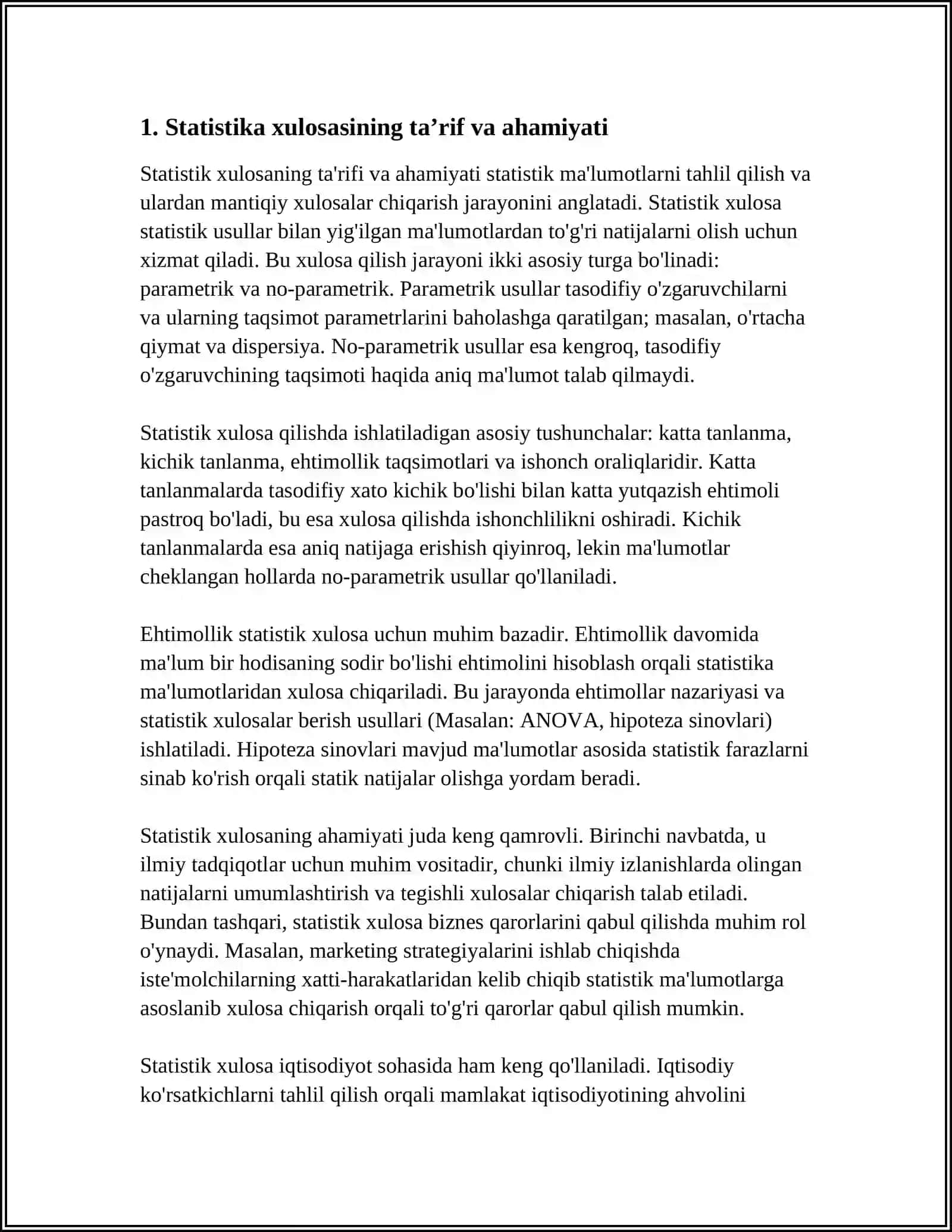 STATISKA XULOSA 3