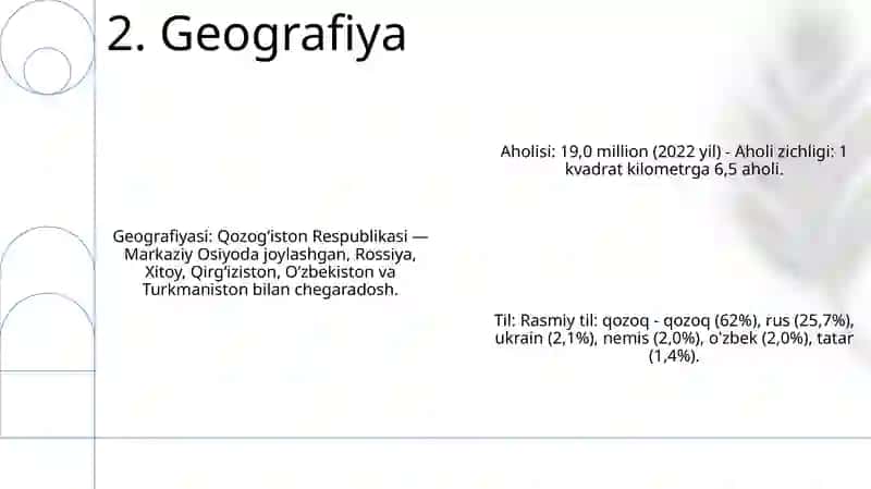 QozogʻIston Respublikasi Statostiqasi 3