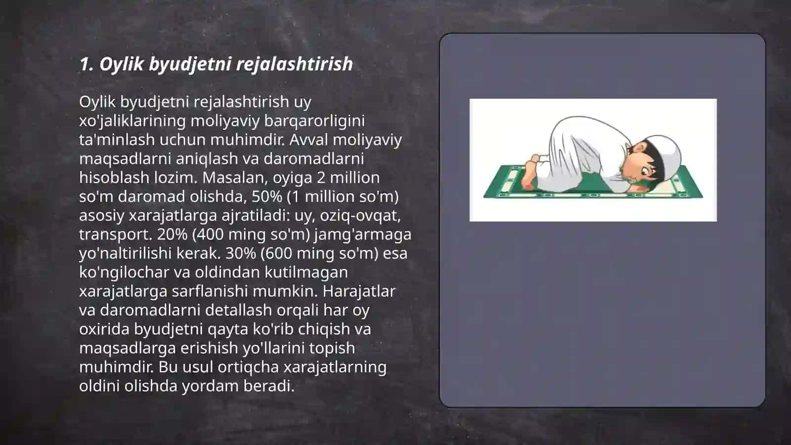 Oylik byudjetni rejalashtirish 3