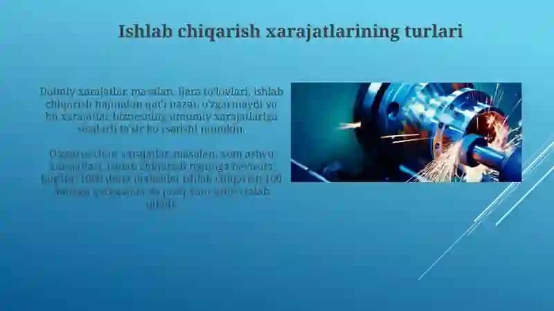 Ishlab chiqarish xarajatlari 3