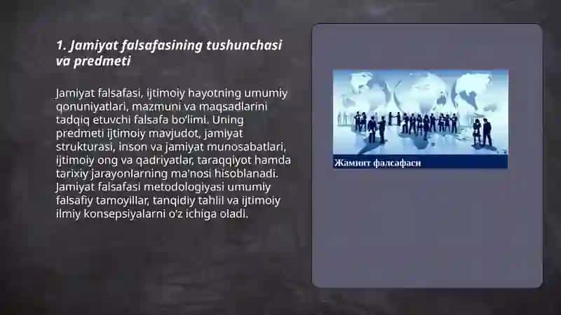 Jamiyat falsafasi 3