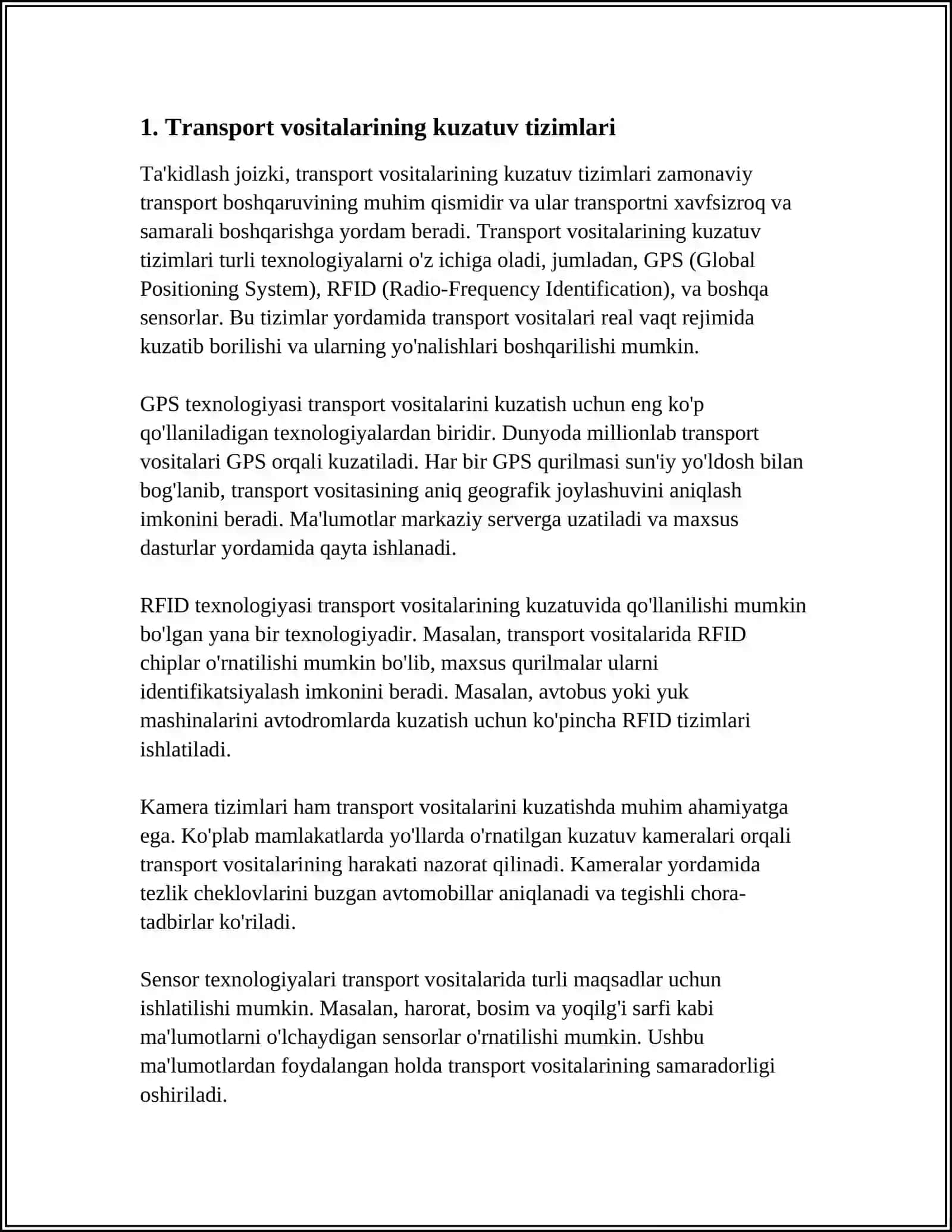 TRANSPORT VOSITASINING NOSOZLIKLARNI ANIQLASH 3