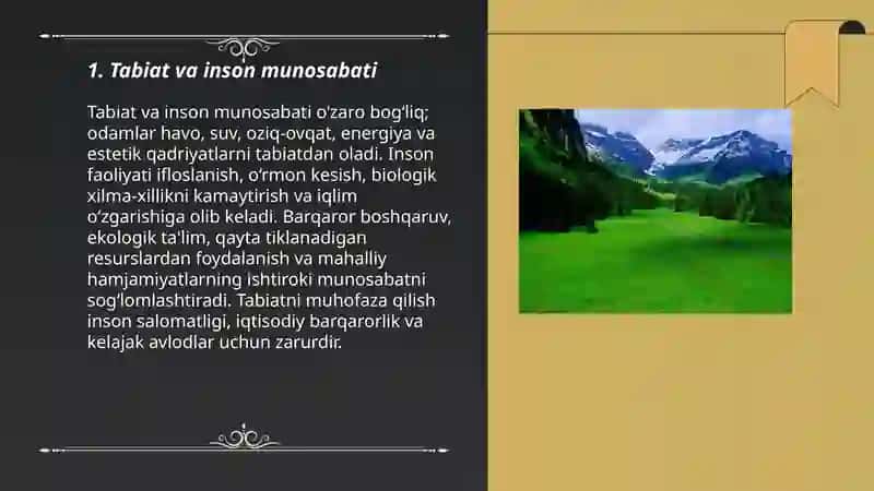 Tabiat haqida boʻlsin 3