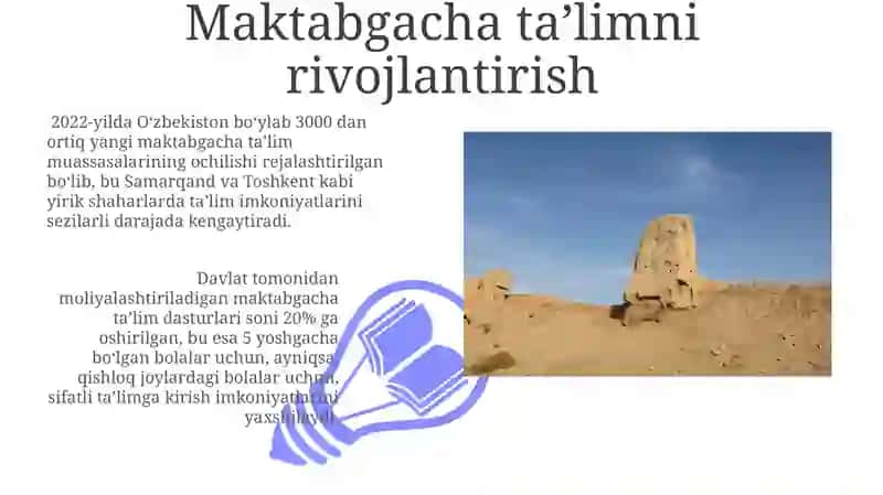 Maktabgacha taʼlimni rivojlantirish 3