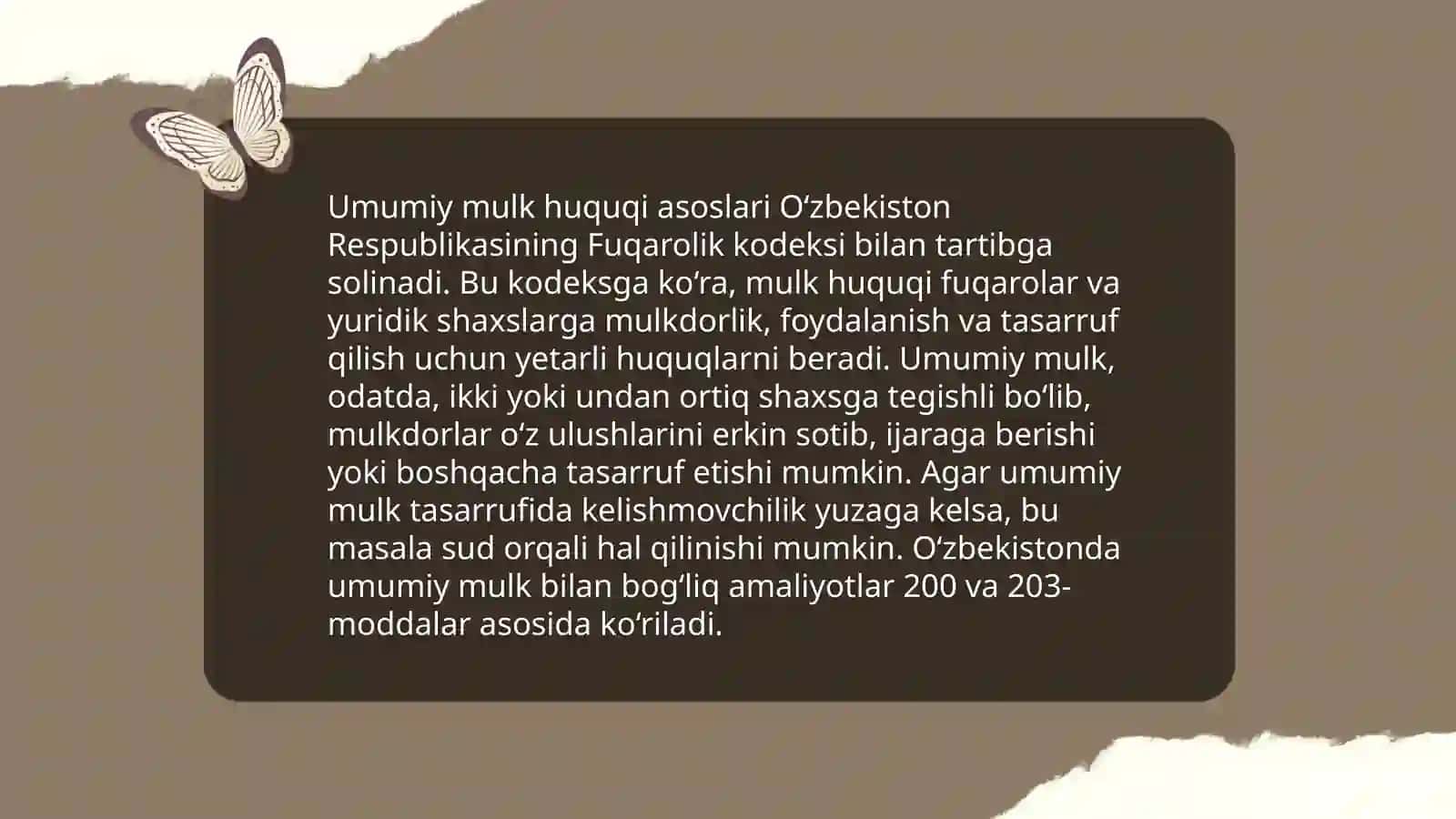 Umumiy mulk huquqi 3