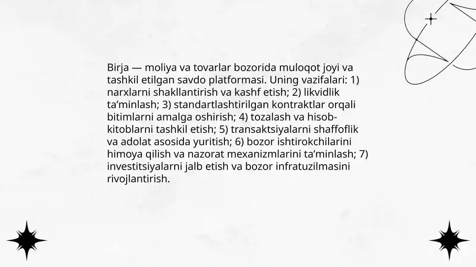 Birjadagi bitim va operatsiyalar 3