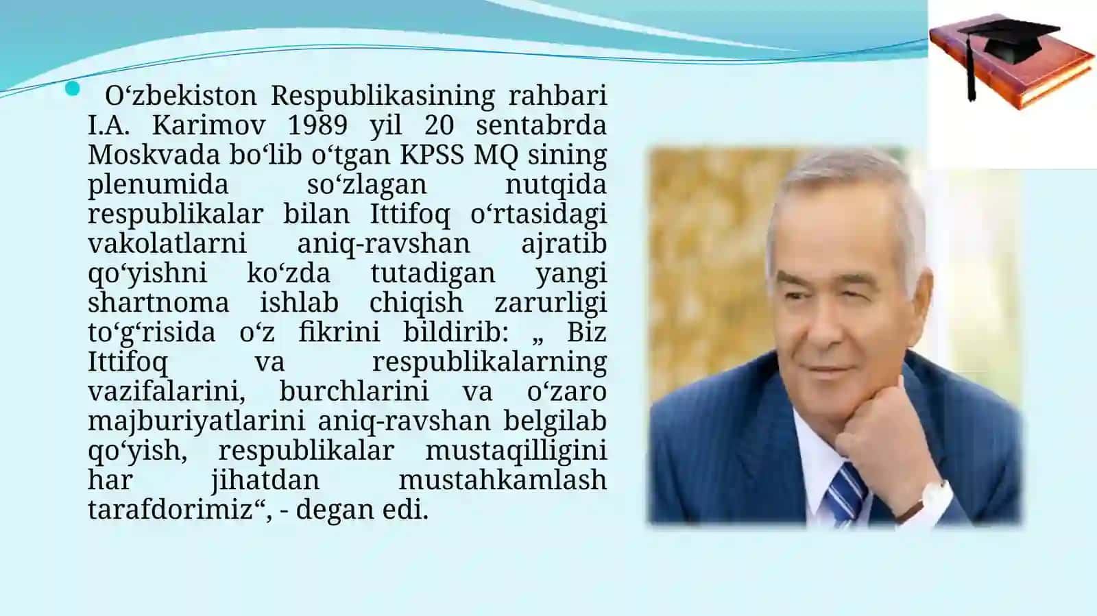Oʻzbekistonning Mustaqillik istiqlol yoʻli 3