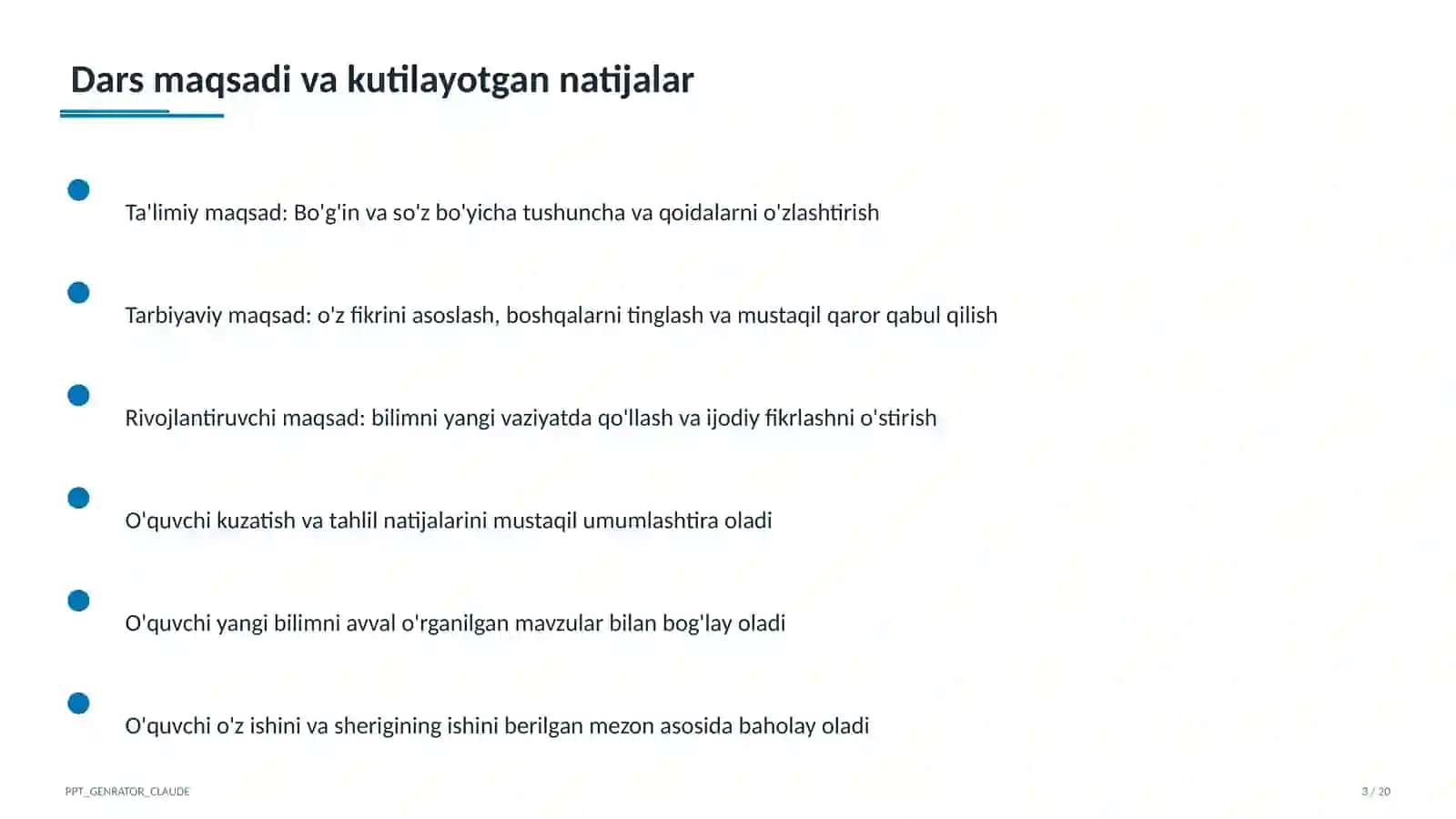 Bo'g'in va so'z (1-sinf) 3