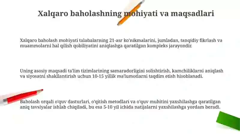 Xalqaro baholash 3