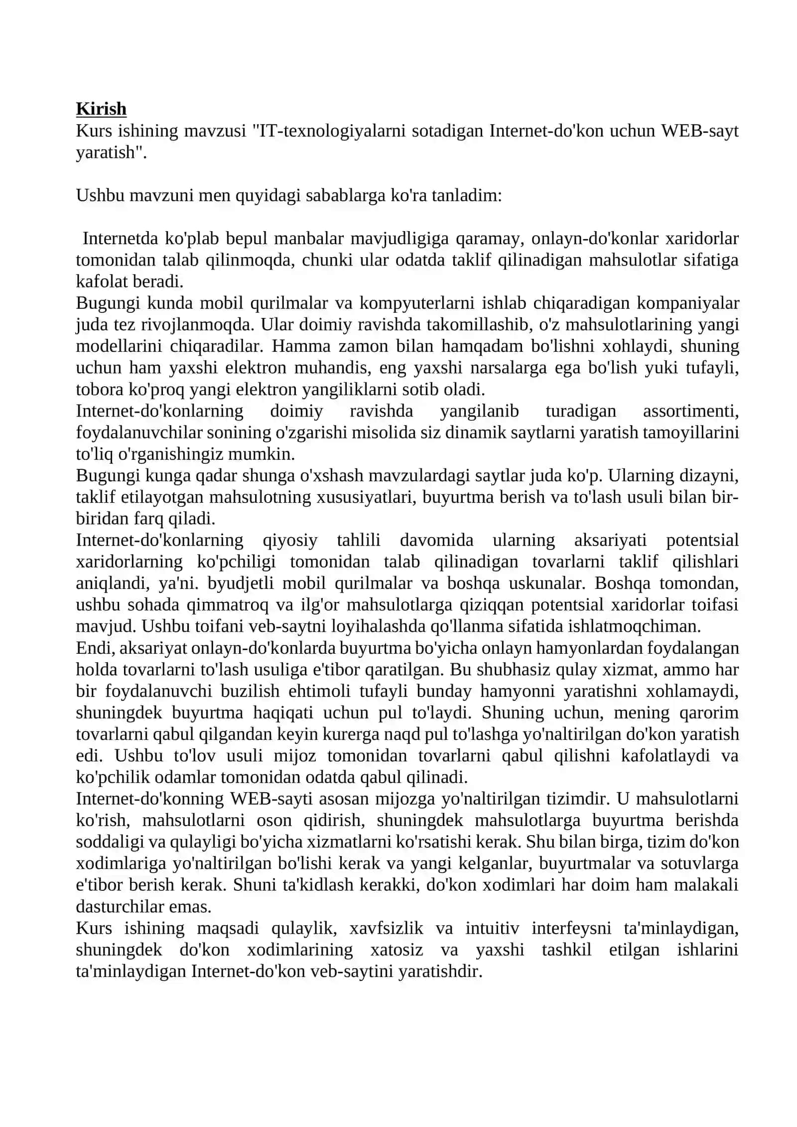 “OpenShop” internet-do'koni web-saytini loyihalash 3