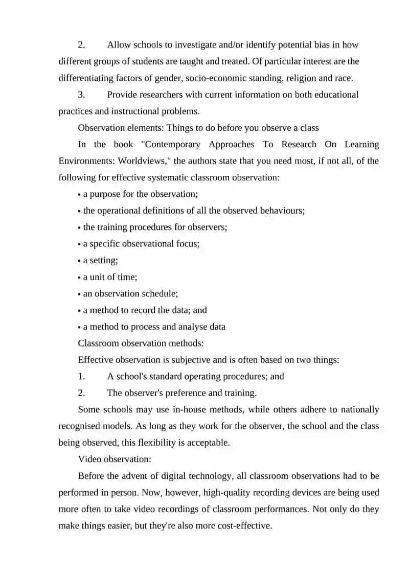 Classroom Observation Techniques 3