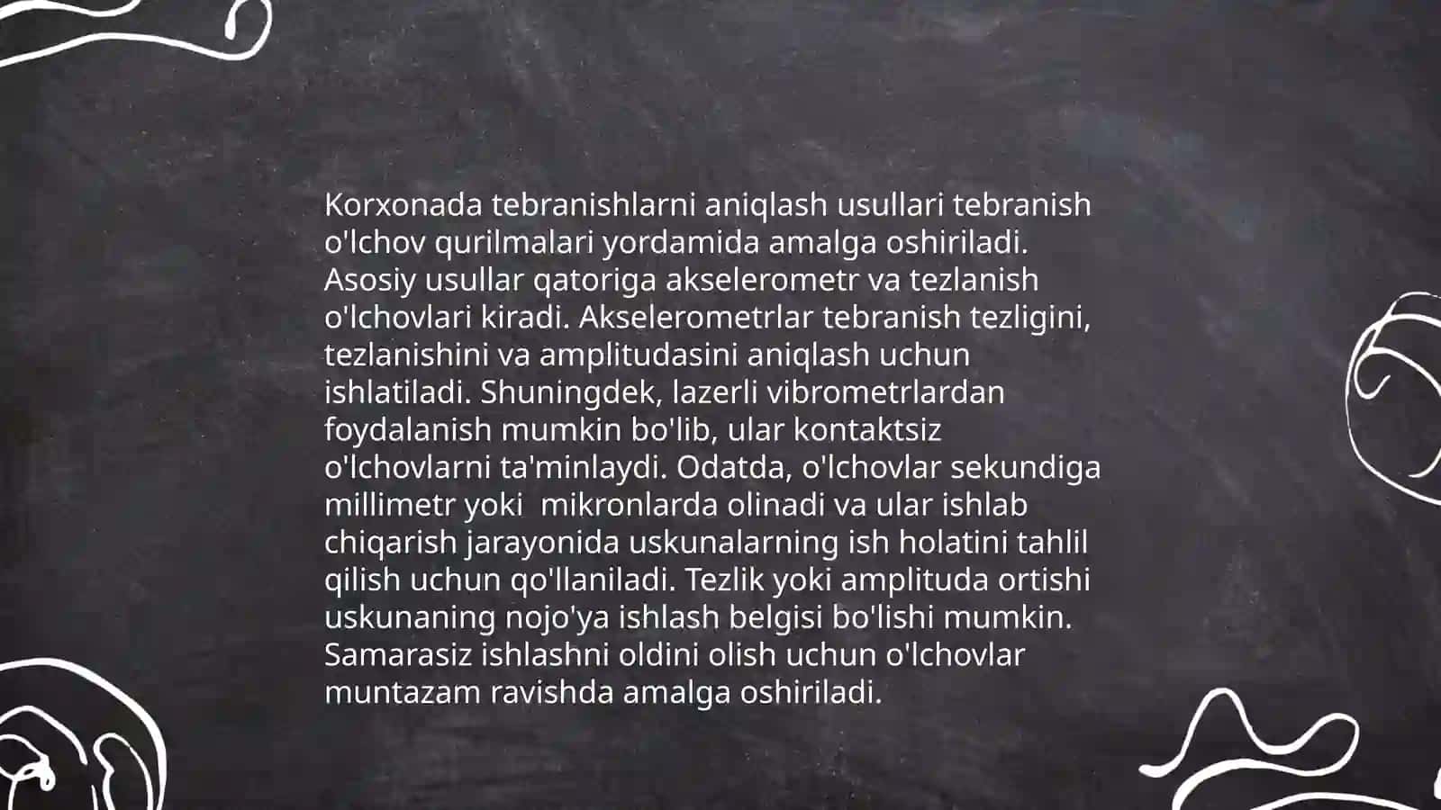 Korxonalarda tebranishli vaziyatlarni.tekshirish va baholash 3