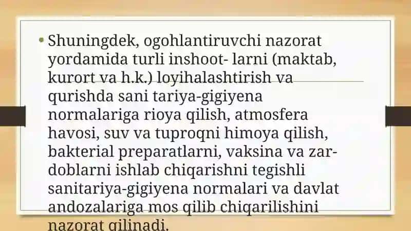 SANITARIYA-EPIDEMIOLOGIYA XIZMATINI UYUSHTIRISH 3