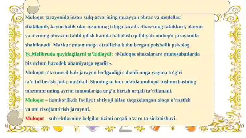 Shaxslararo muloqot – ijtimoiylashuvning omili sifatida 3