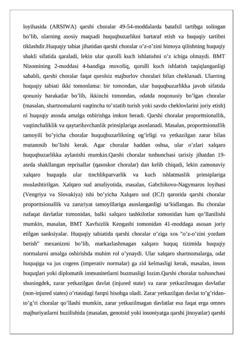 Xalqaro huquqda qarshi choralar 3