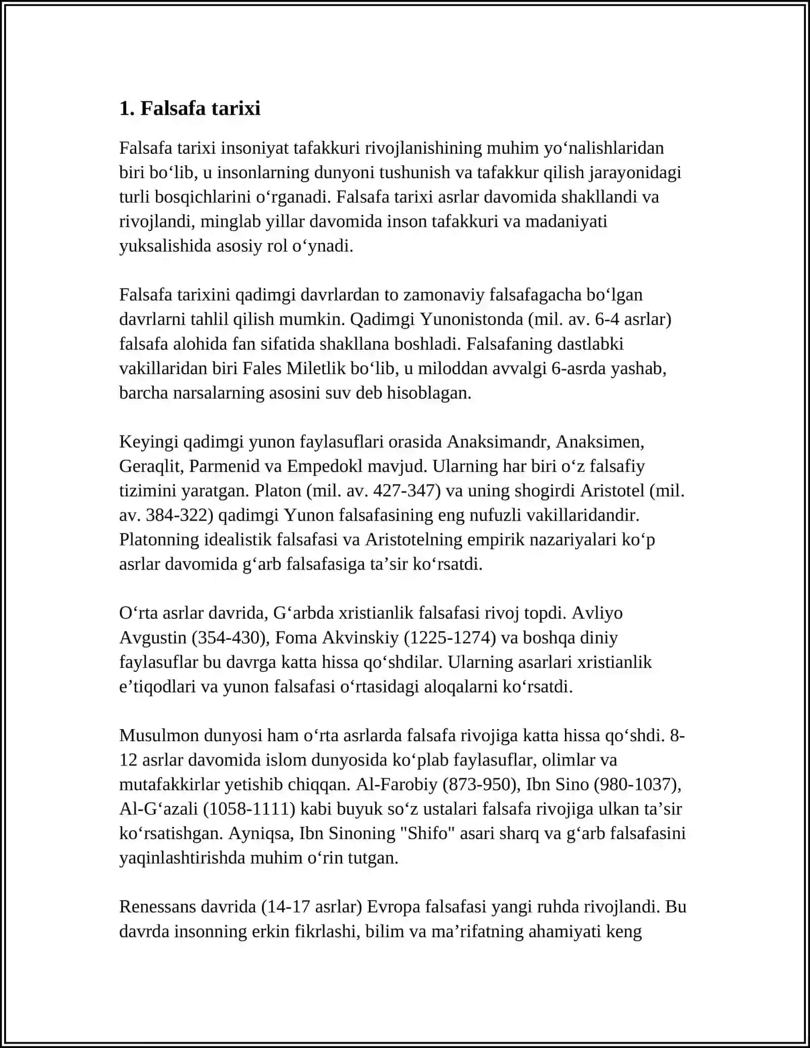 FALSAFA FANIDAN GINATSIALOGIYA 3
