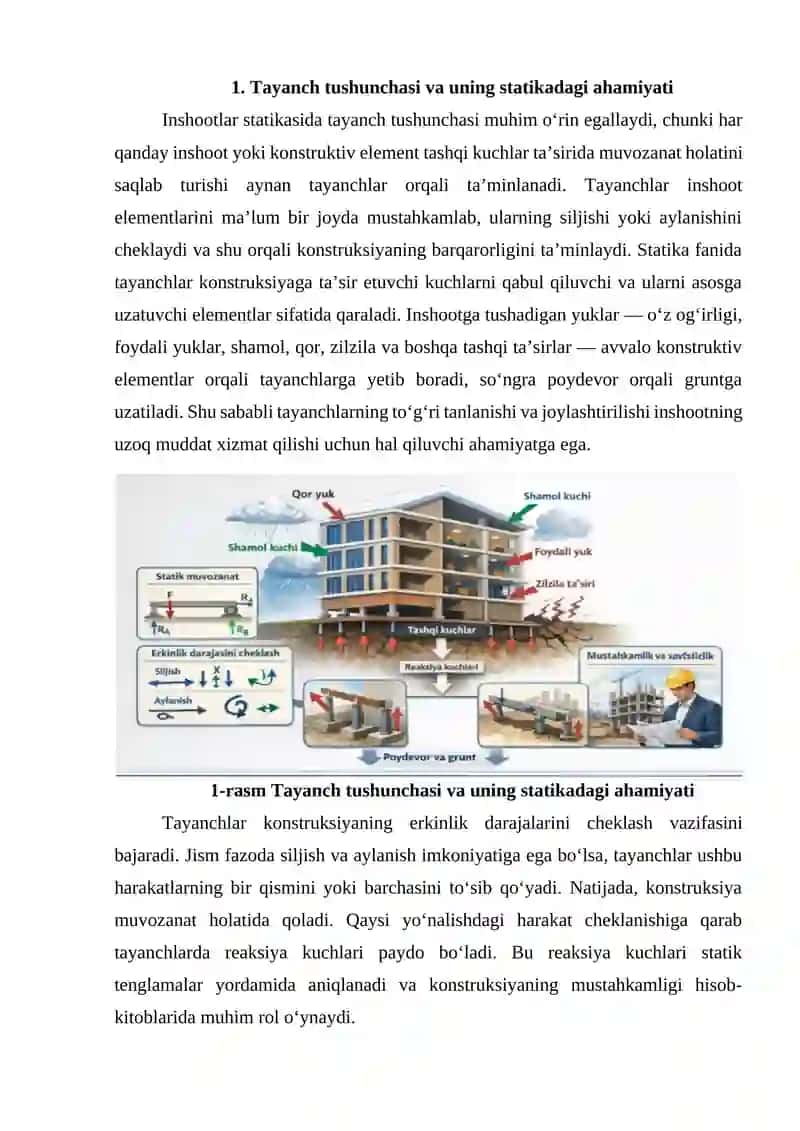 Tayanchlar va ularning turlari 3