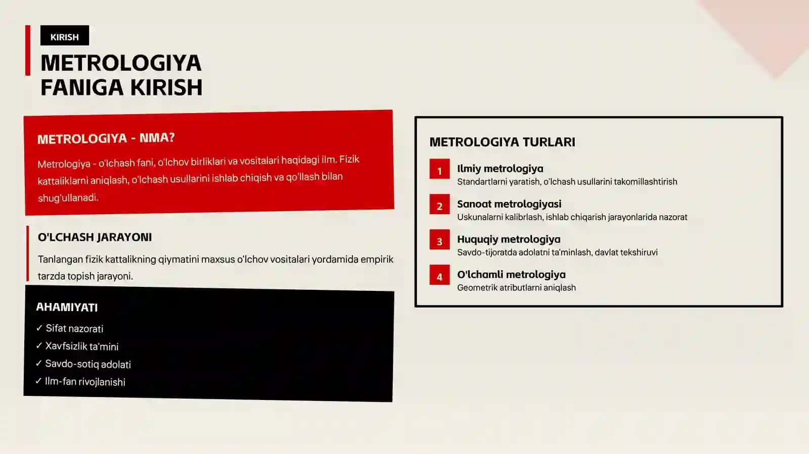 METROLOGIYA O'LCHASH VOSITALARINING VAO'LCHASH USULLARINING TURLARI 3