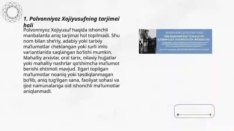 Polvonniyoz Xojiyusufning tarjimai holi 3