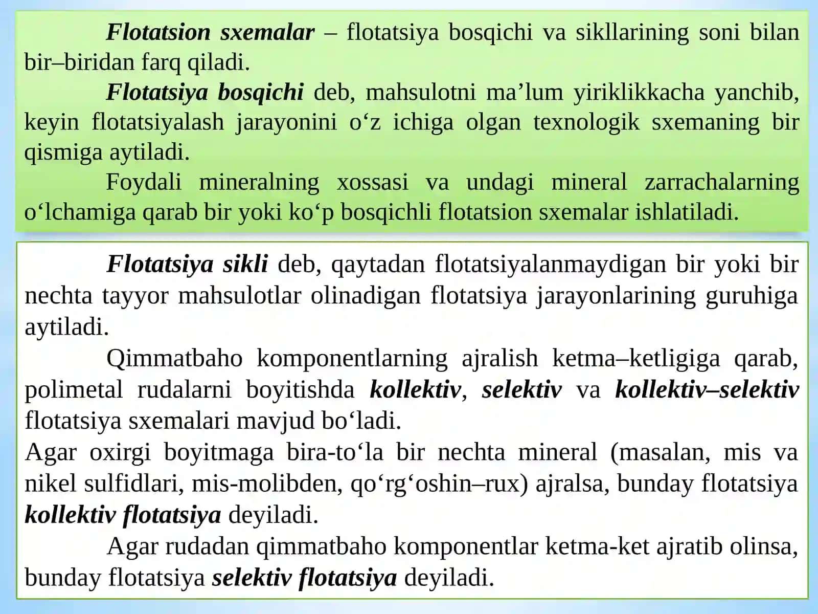 FLOTATSIYA SXEMALARI 3