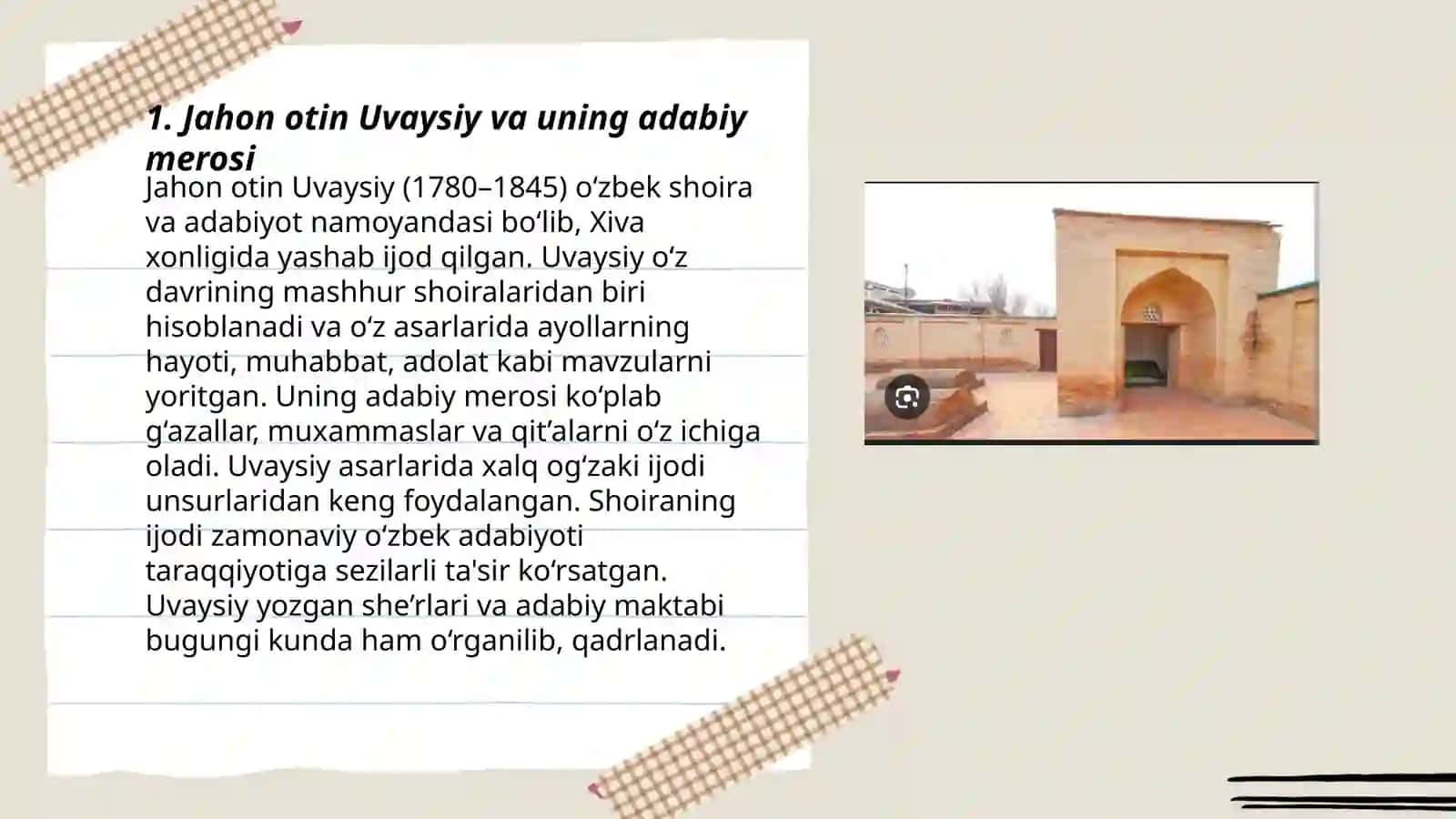 Jahon otin Uvaysiy va uning qizlar maktabi 3
