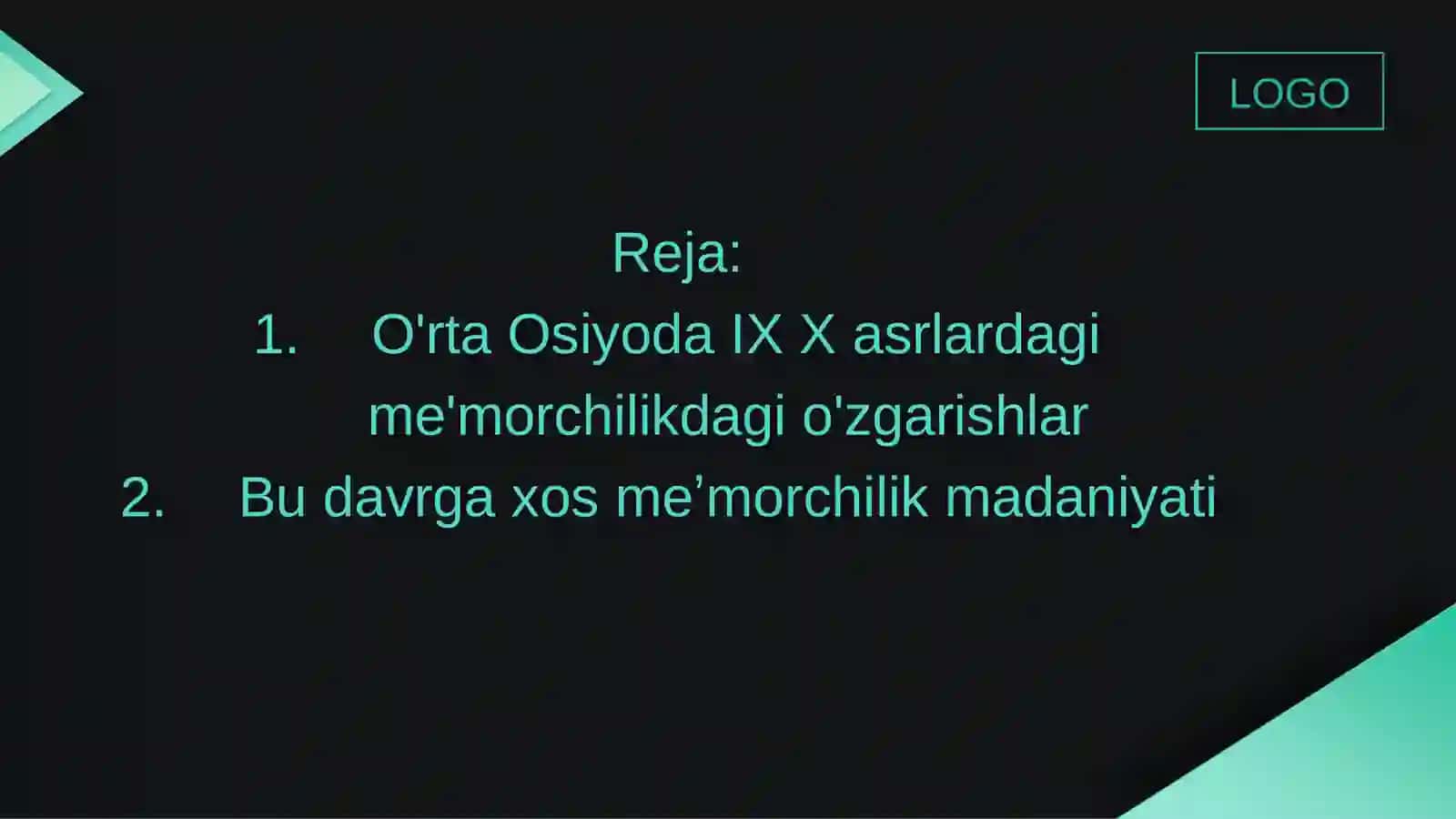 O’rta Osiyoda IX X asrlardagi me’morchilikdagi o’zgarishlar 3