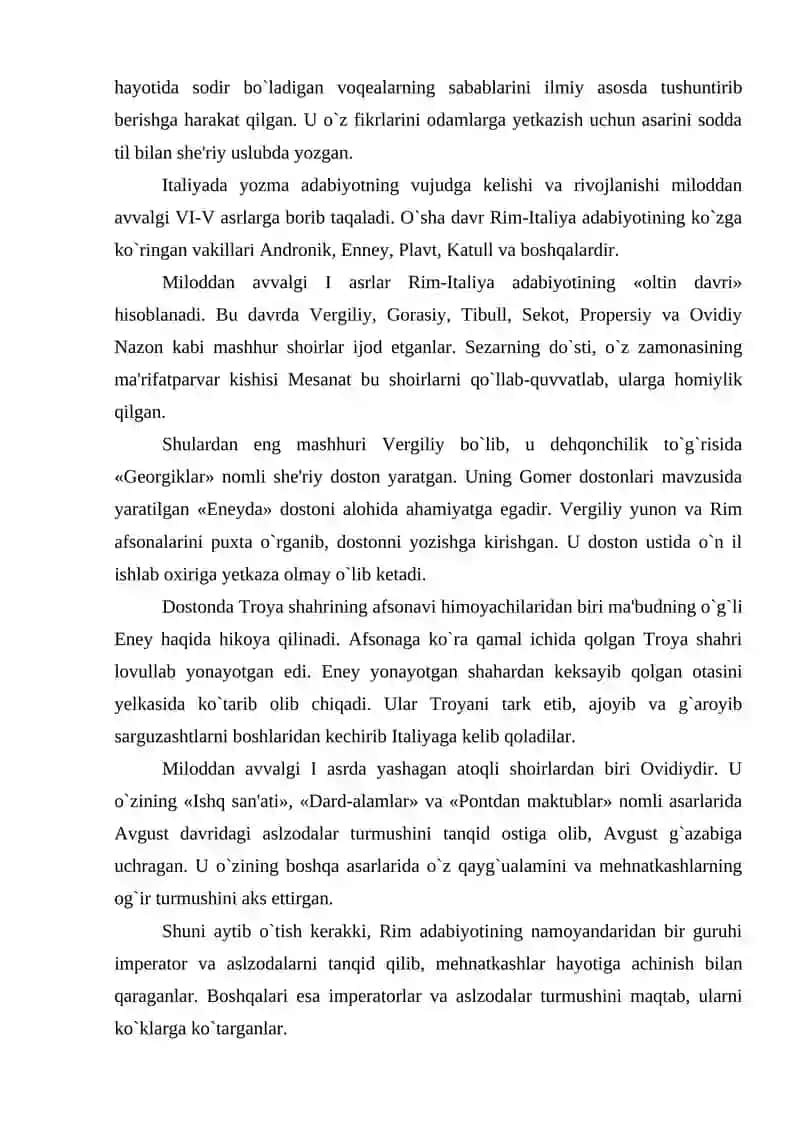 QADIMGI RIM MADANIYATI referat ishi 3
