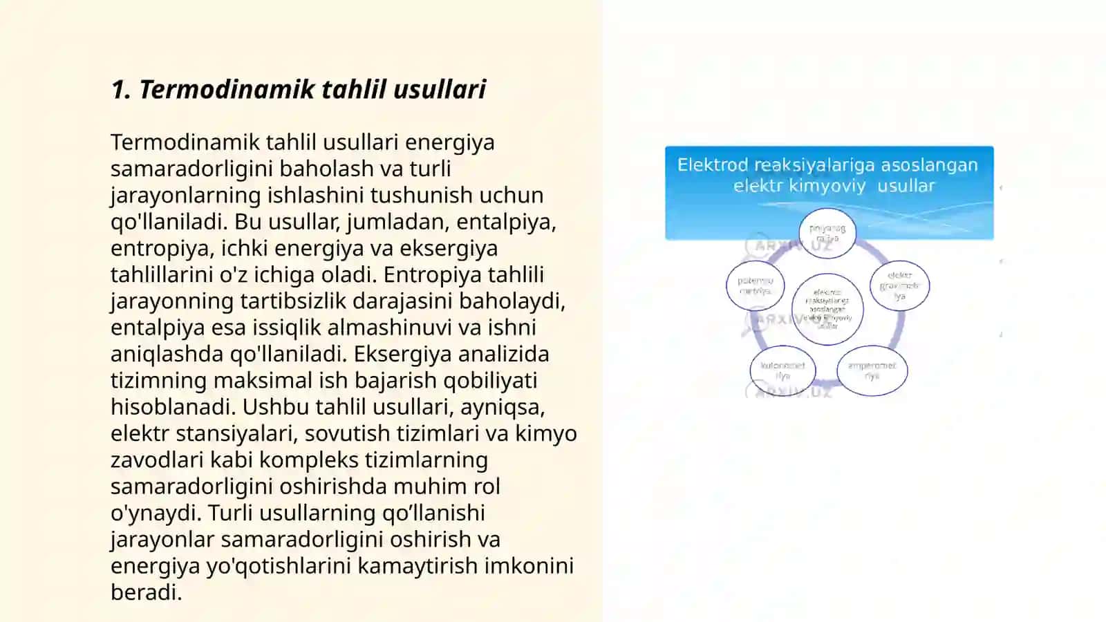 Termodinamik tahlil usullari 3