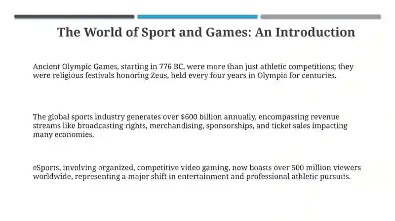 The World of Sport and Games: An Introduction 3