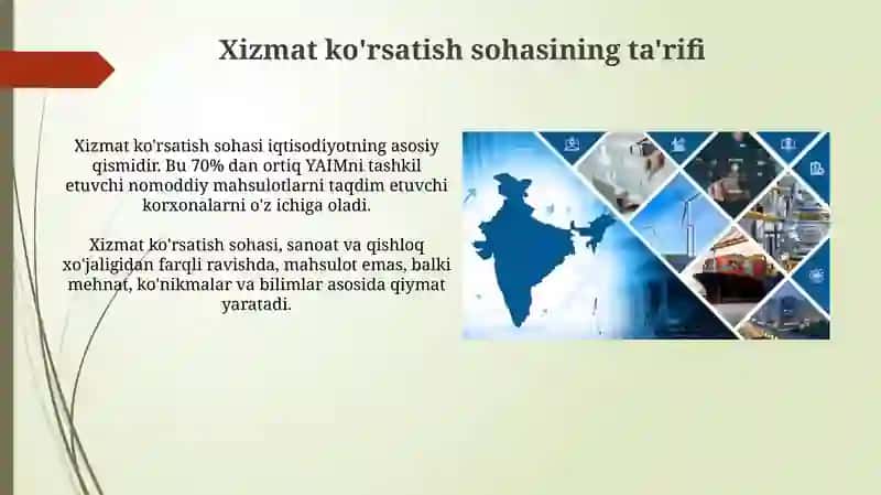 Xizmat ko'rsatish sohasi 3
