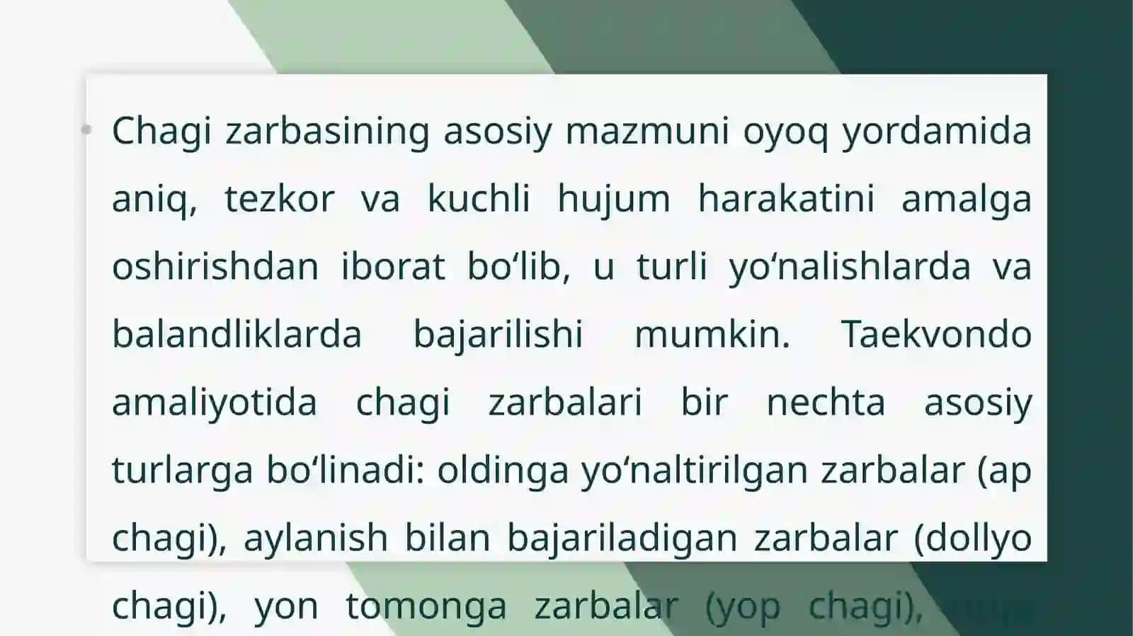 Chagi oyoq bilan zarba berish 3
