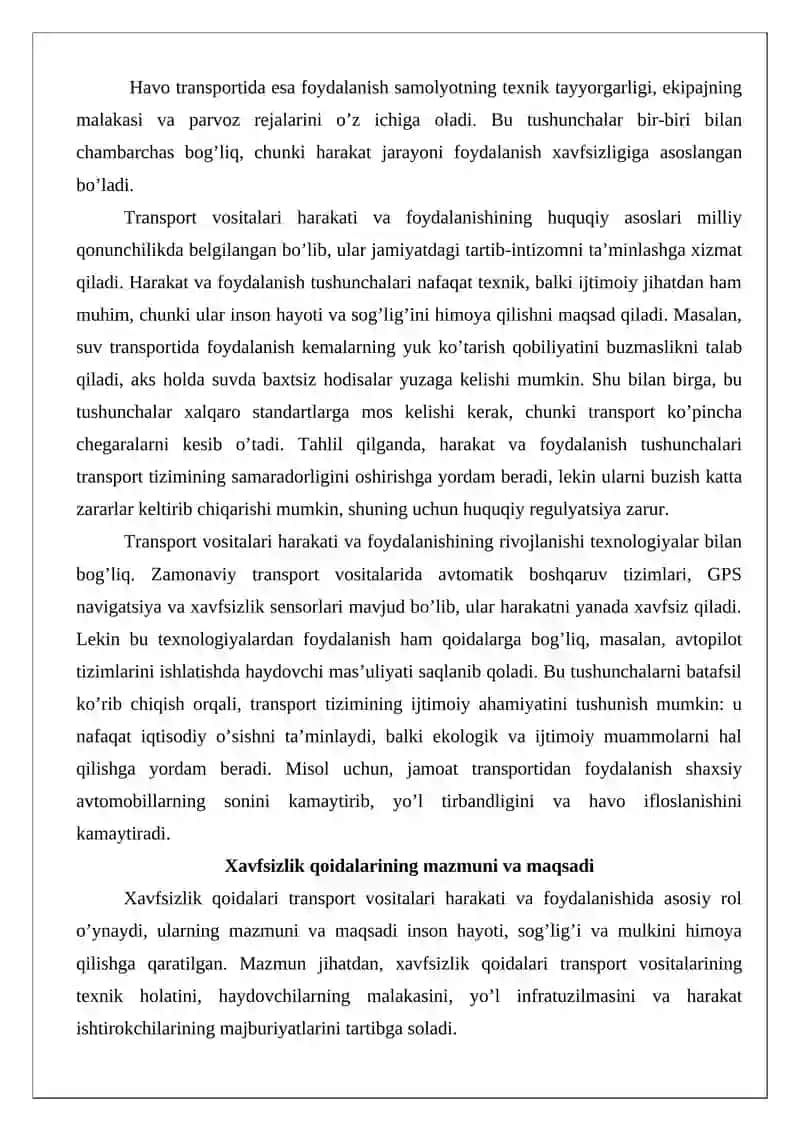 Transport xavfsizligi tushunchasi 3