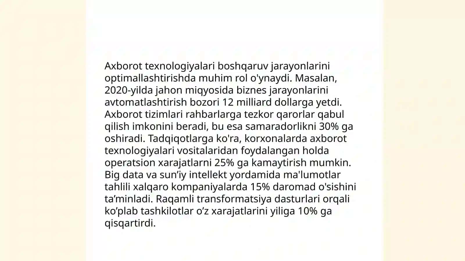 Boshqaruvda axborot texnologiyalari 3