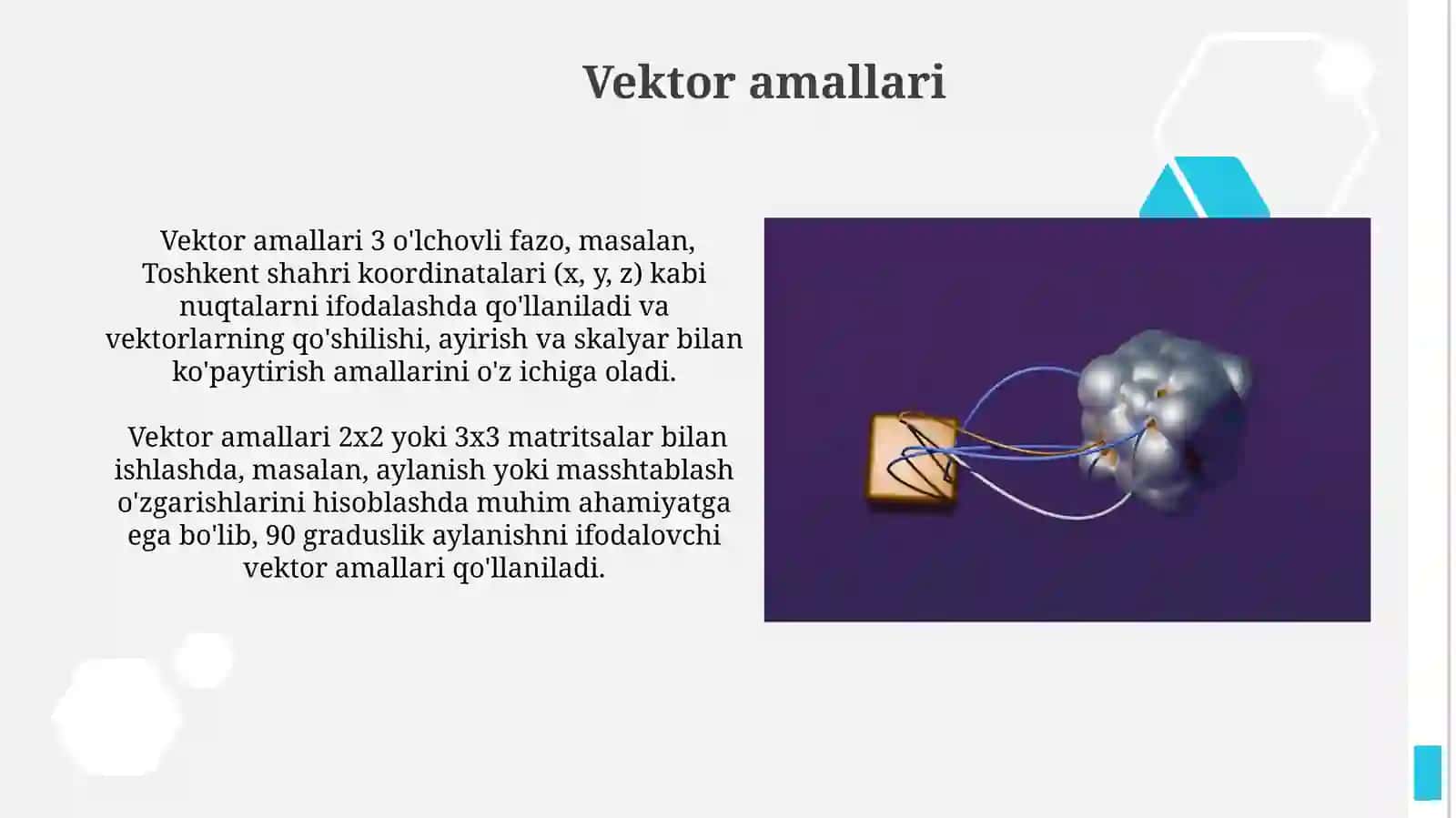 Vektor va tenzor elementlari 3