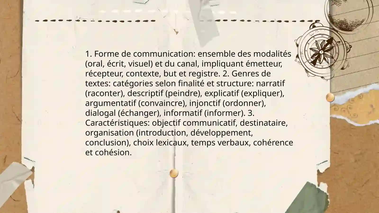 La forme de communication et genres des textes 3
