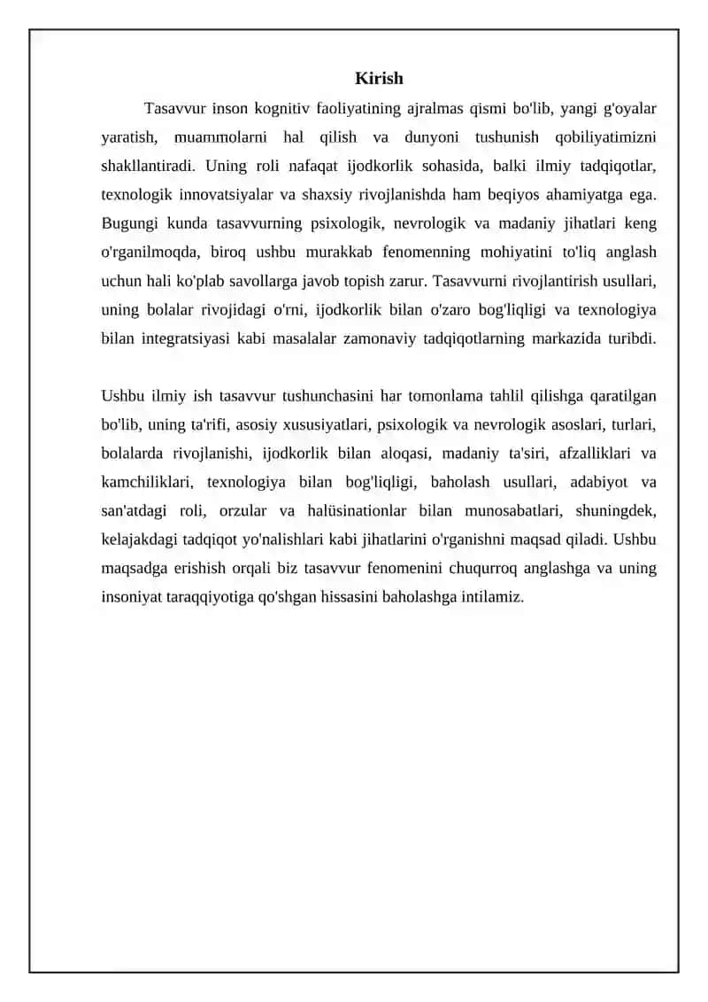 Tasavvur haqida tushuncha 3