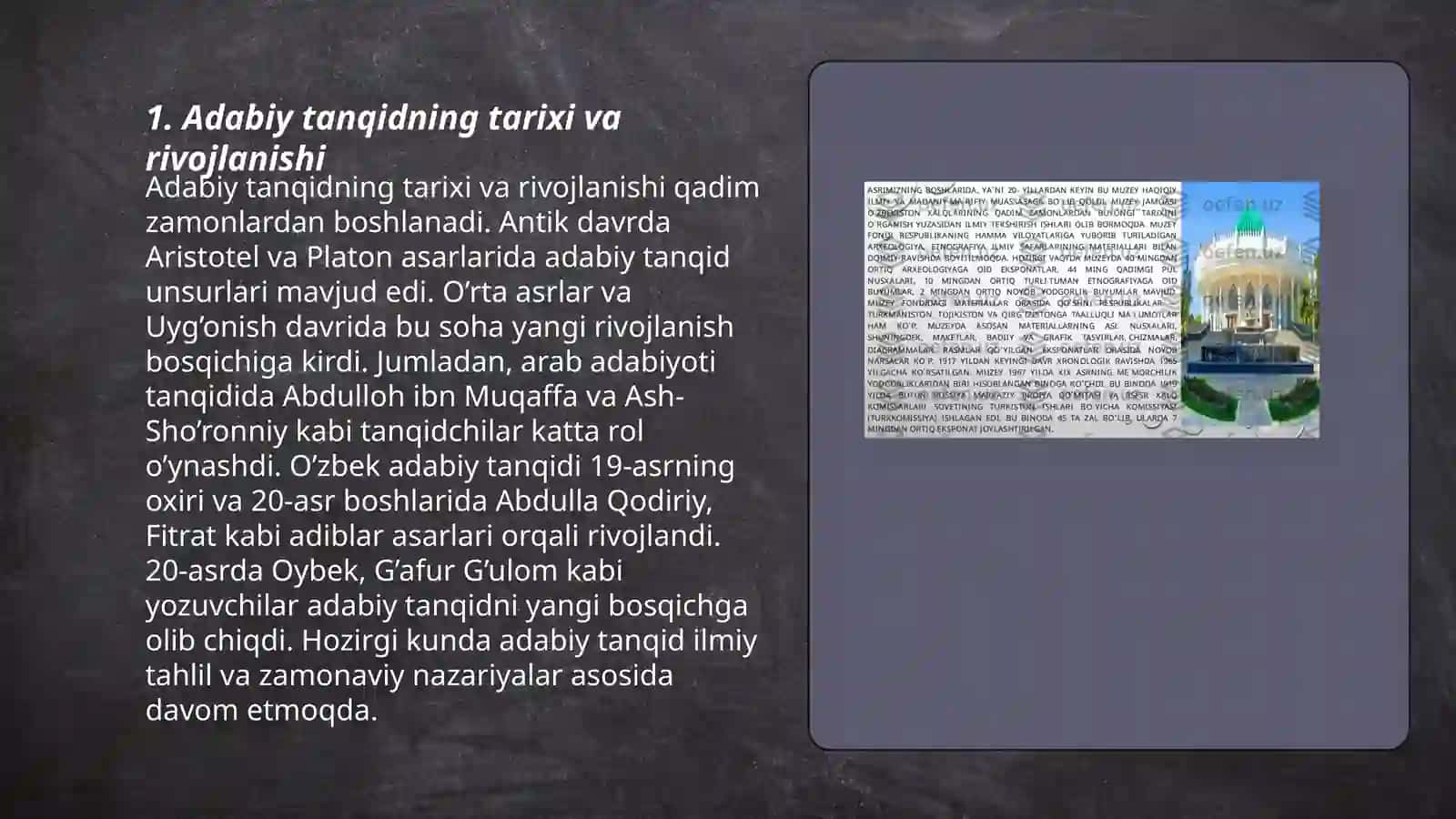 O'ZBEK ADABIY TANQIDI. ANTOLOGIYA 3