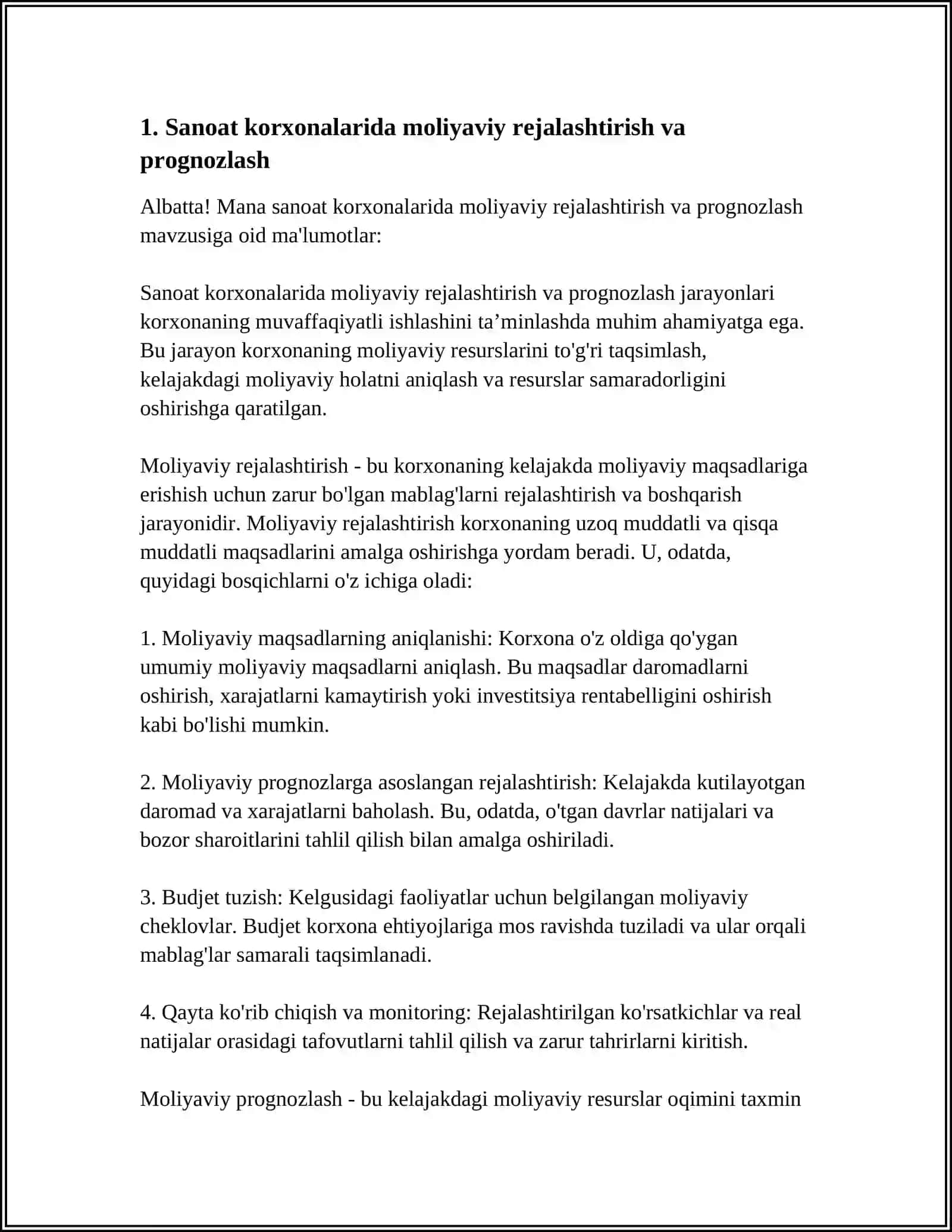 Sanoat korxonalarida moliyaviy boshqaruv 3