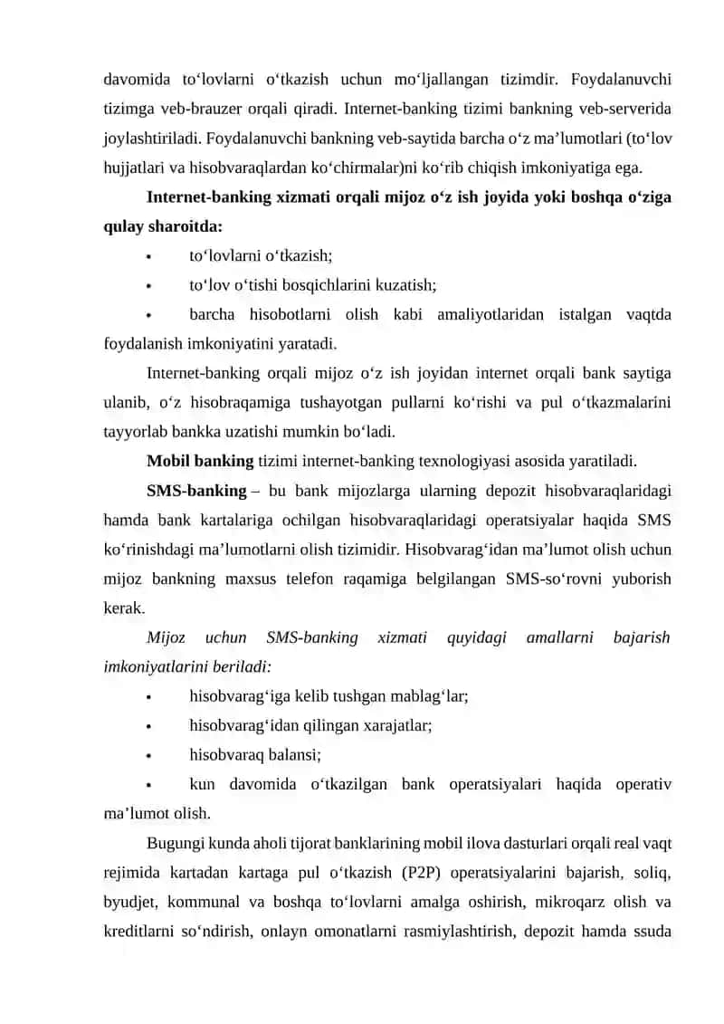 Masofaviy Bank Xizmatlari 3