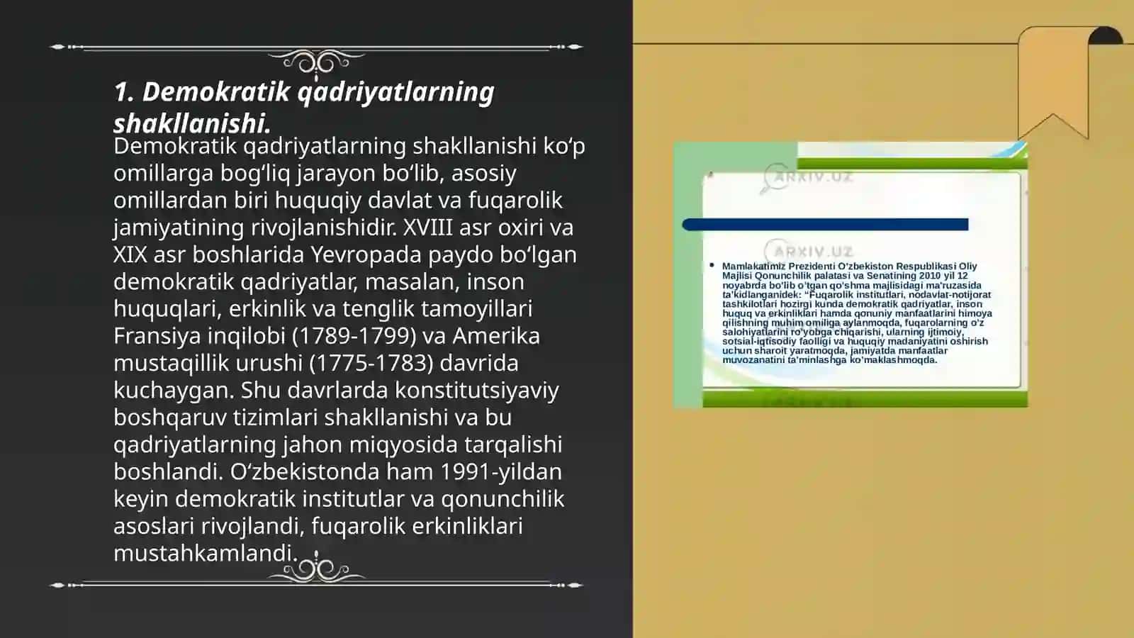 Demokratik va Fuqarolik Jamiyati 3