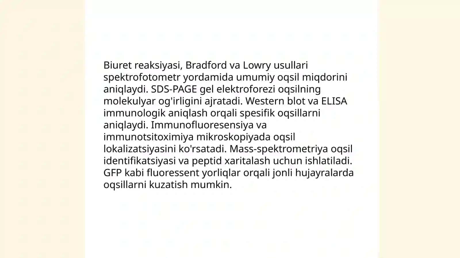 Hujayralar kimyoviy tarkibini aniqlash 3