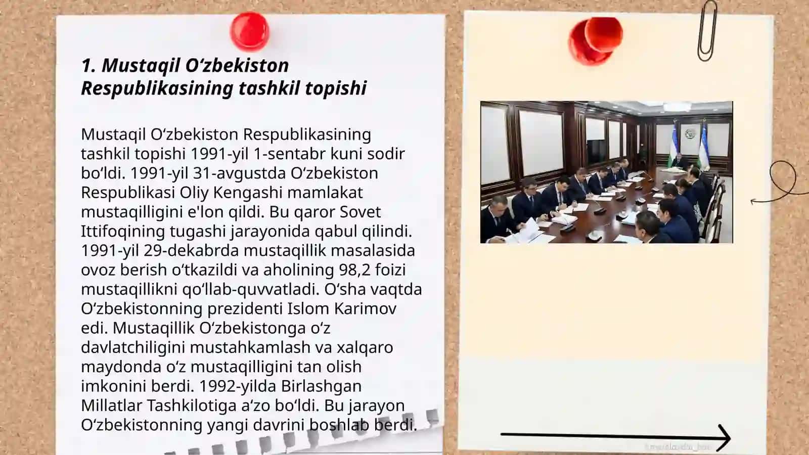 Mustaqil O‘zbekiston Respublikasining topishing tarixiy ahamiyati 3