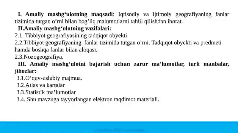 Tibbiyot geografiyasining asosiy yo’nalishlari 3